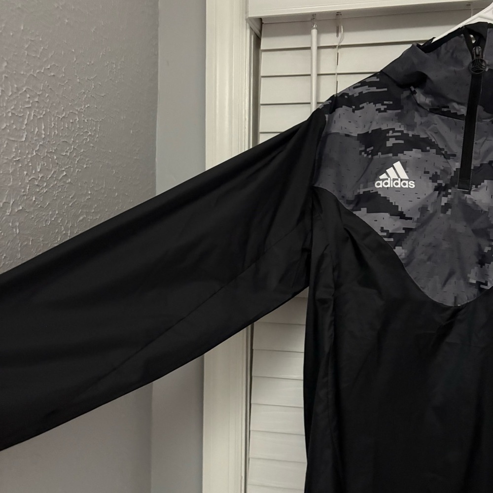 Adidas Black and Gray Camo Windbreaker NWT Size medium - Picture 6 of 16